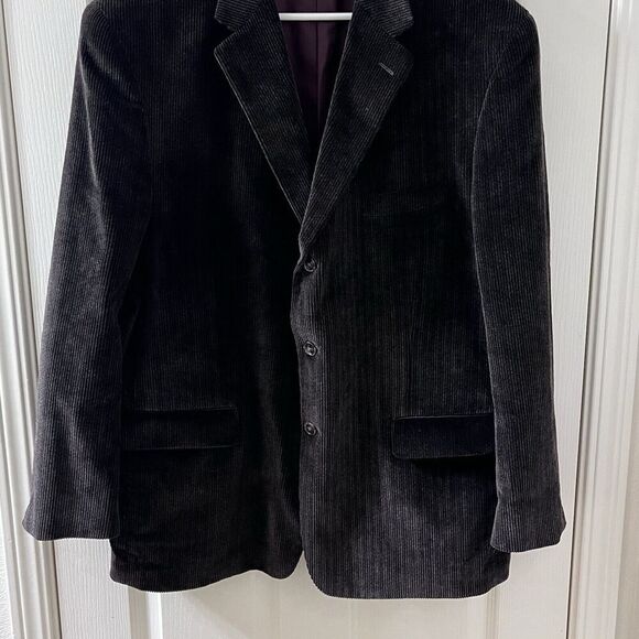 Coconut Grove Brown Corduroy Dress Coat Sport Coat Blazer Cotton Men's Size 46R - Picture 3 of 13